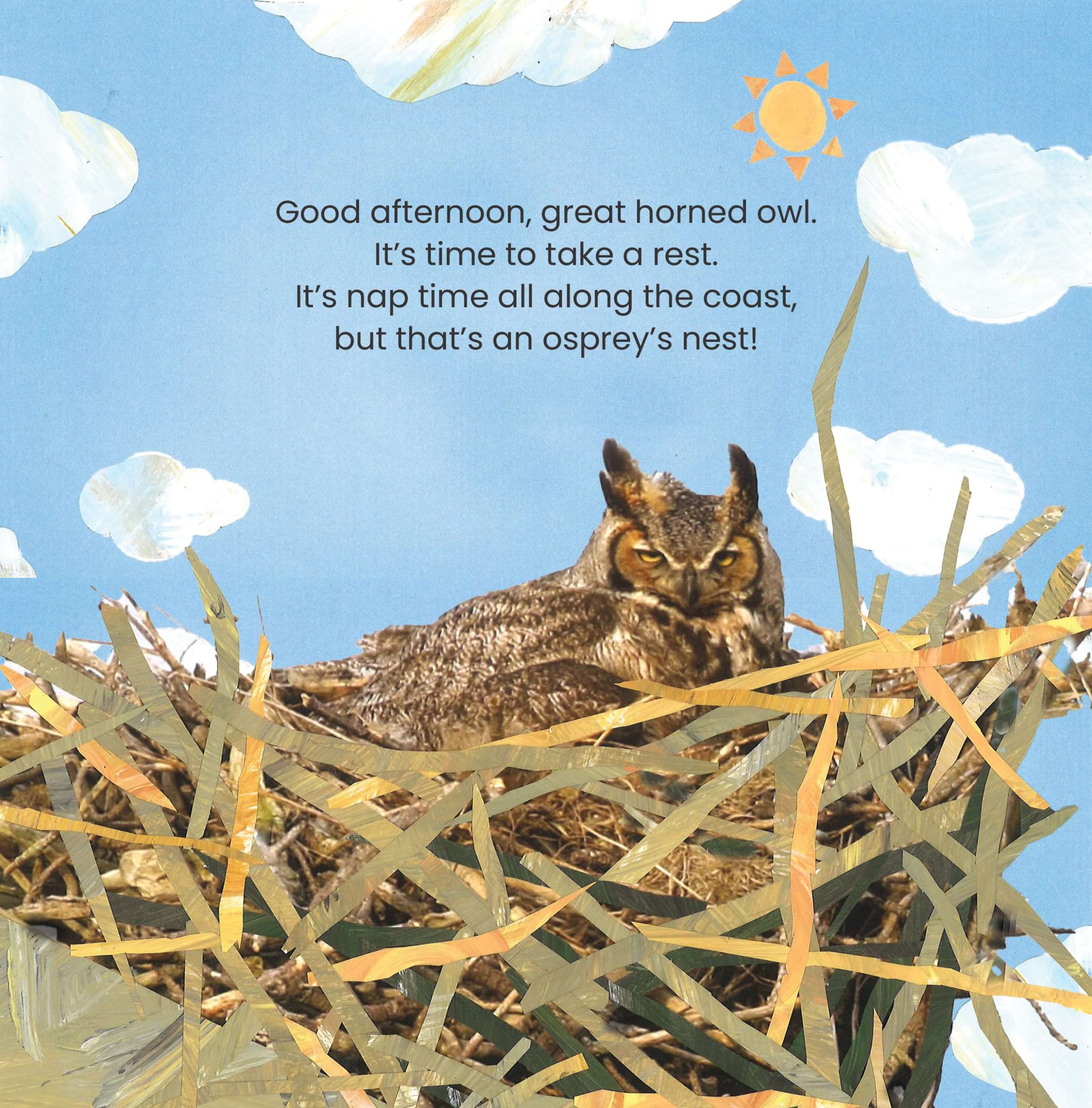 Great Horned Owl copy Great horned owl collage